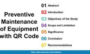 Preventive Maintenance of Equipment with QR Code