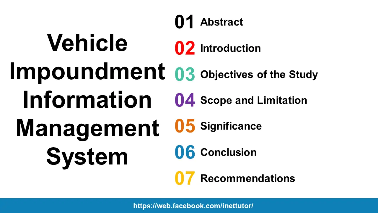 Vehicle Impoundment Information Management System