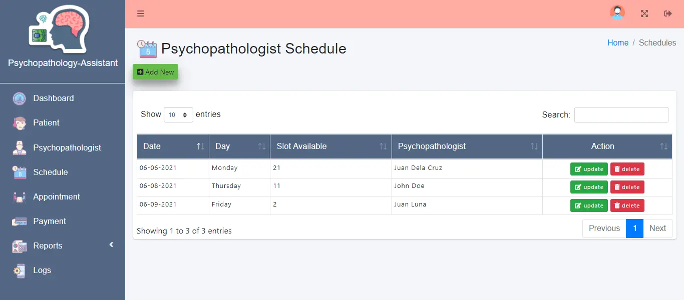 Web Based Psychopathology Diagnosis System - Psychopathologist Schedule