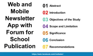 Web and Mobile Newsletter App with Forum for School Publication