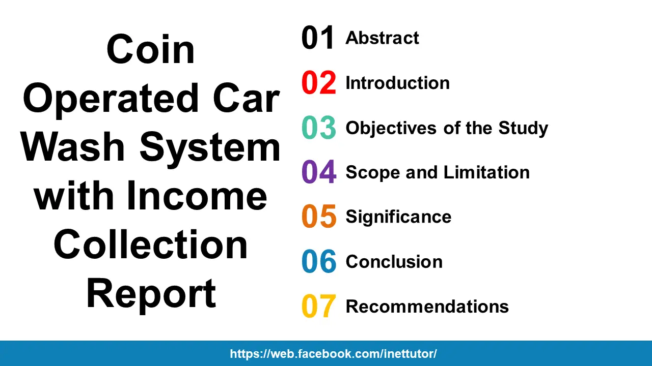 Coin Operated Car Wash System with Income Collection Report