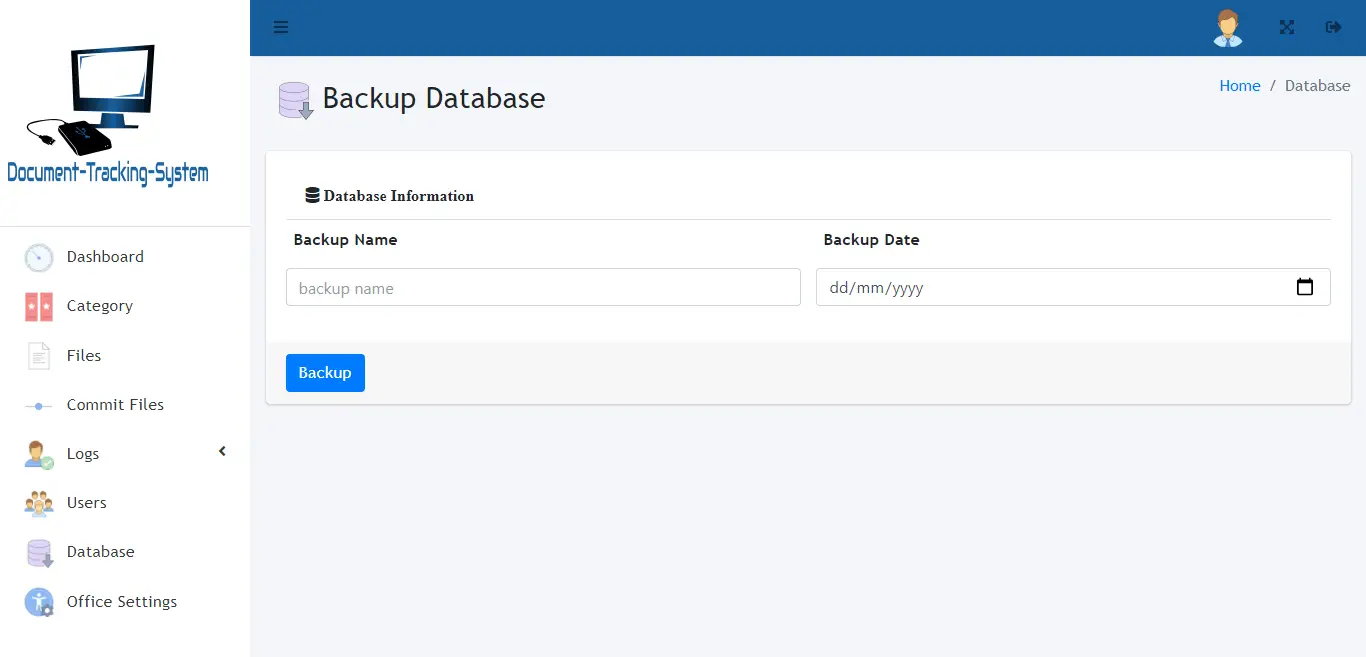 Document Tracking System - Database Backup