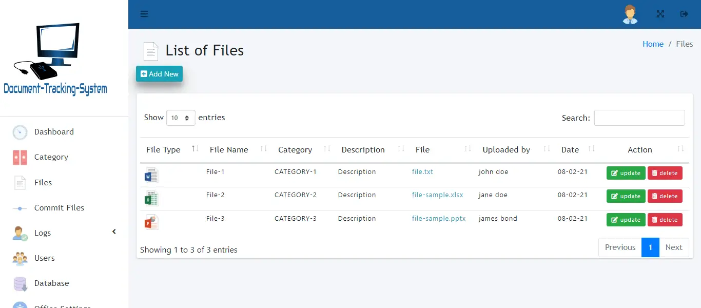 Document Tracking System - File Management