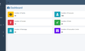 Evacuation Center Management System - Dashboard