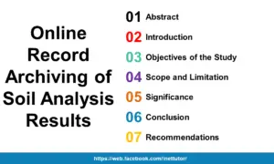 Online Record Archiving of Soil Analysis Results