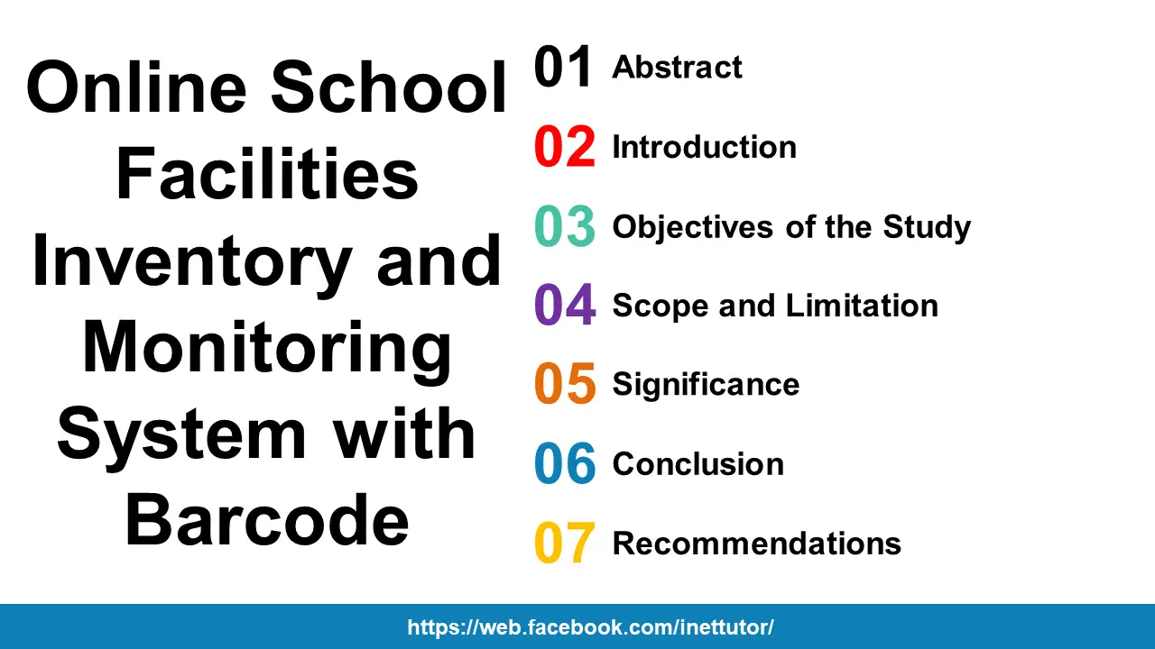 Online School Facilities Inventory and Monitoring System with Barcode