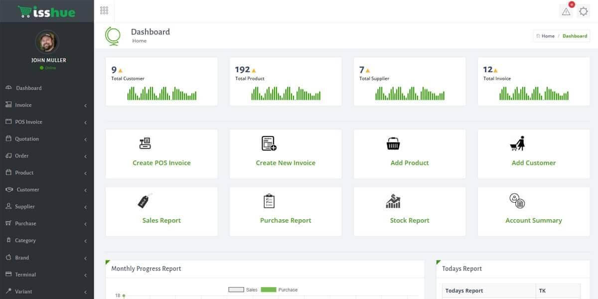 POS with E-commerce Web Application - Dashboard