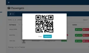 QR Code Fare Payment System - Passenger Profile with QR Code