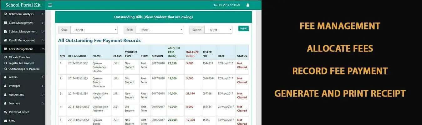 School Portal Kit - Fee Management