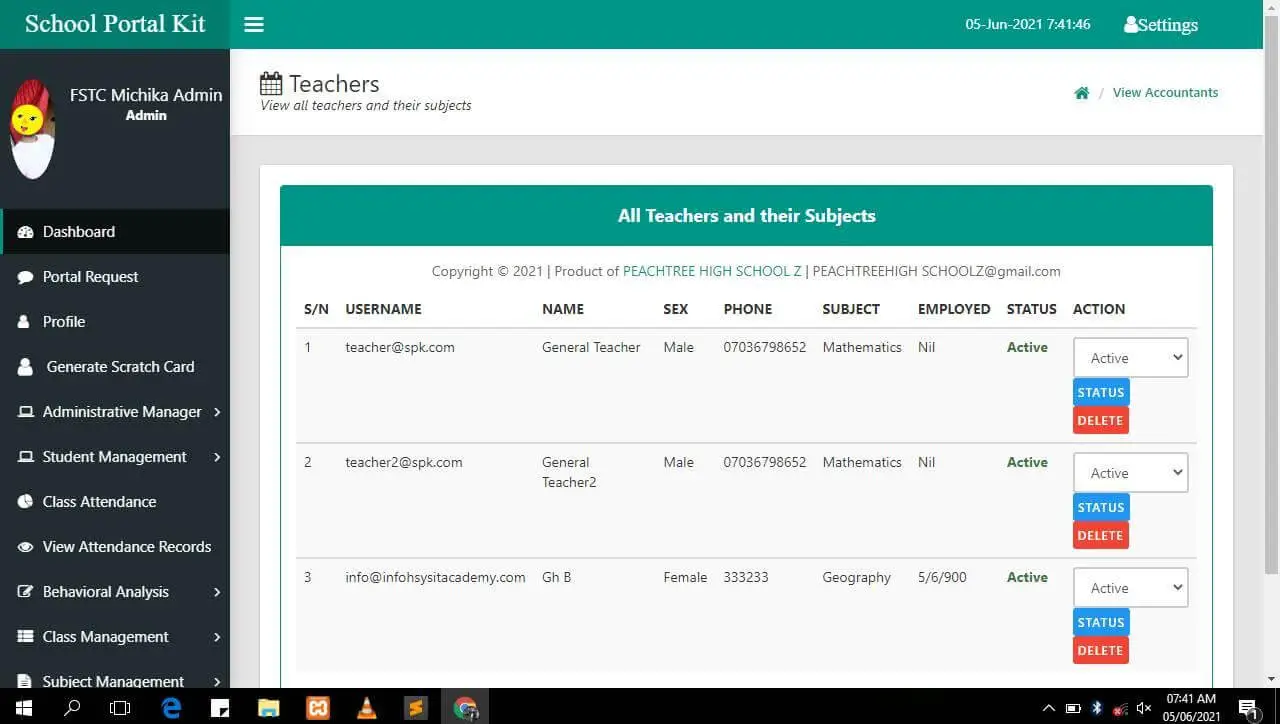 school portal