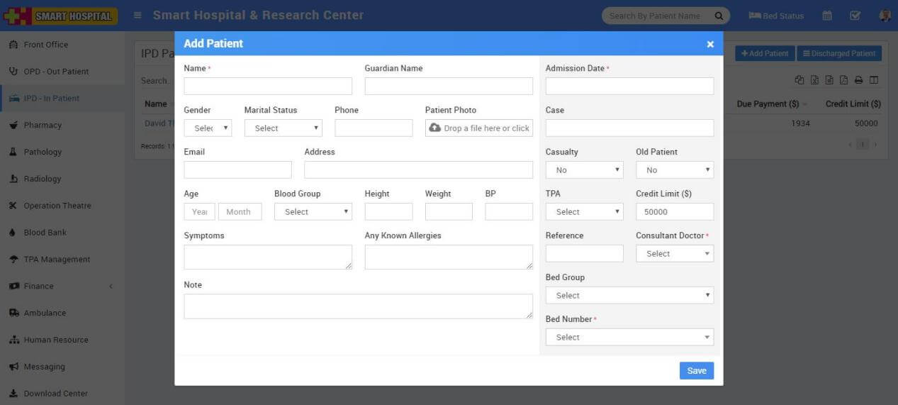 Smart Hospital and Research Center - Patient Information