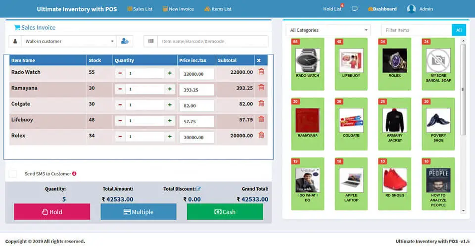 Web-based POS System - Payment Method