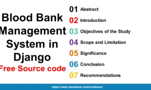 Blood Bank Management System in Django Free Source code