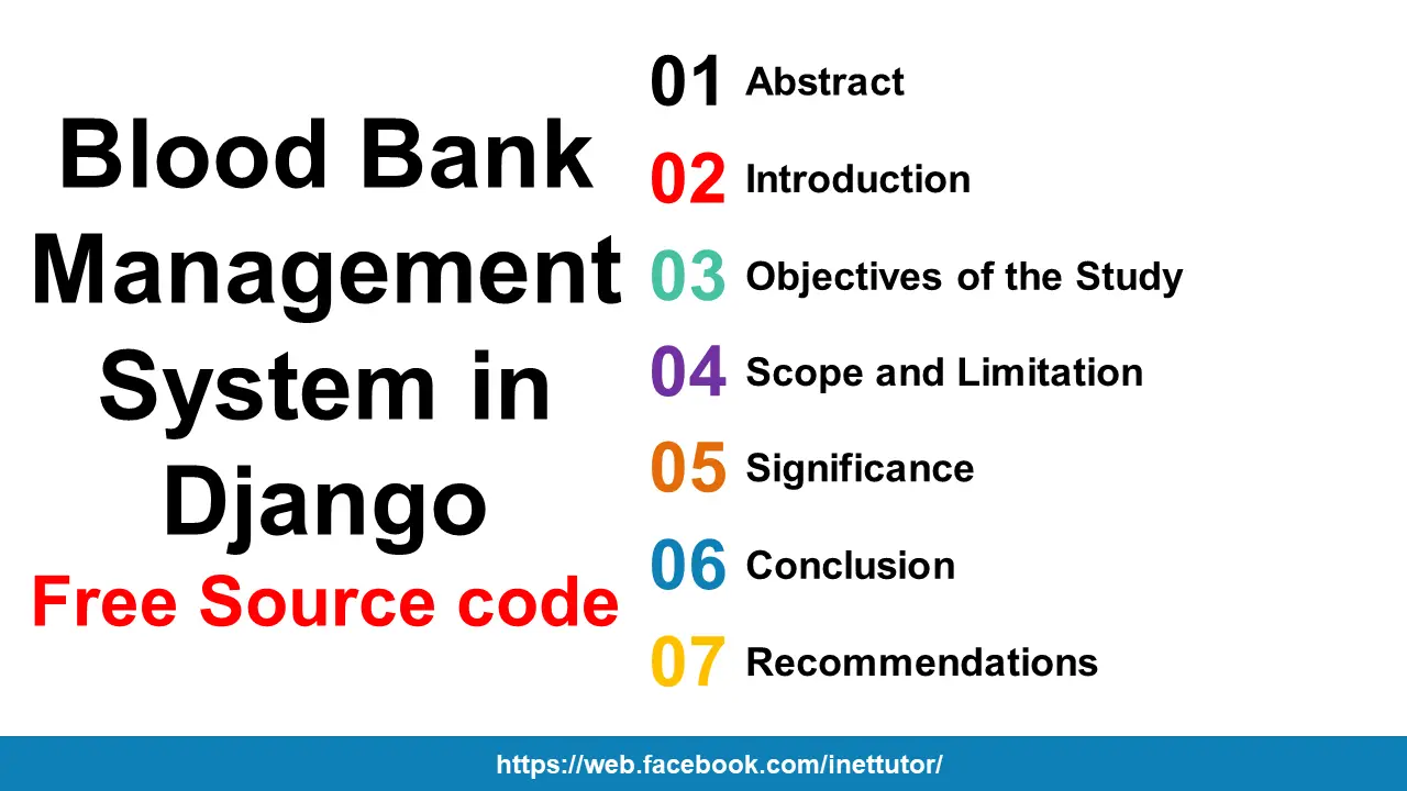 Blood Bank Management System in Django Free Source code