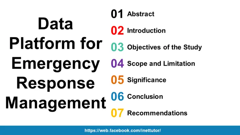Data Platform for Emergency Response Management - iNetTutor.com 2026