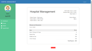 Hospital Management System in Django - Free Source code 2025