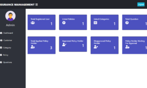 Insurance Management System in Django - Admin Dashboard