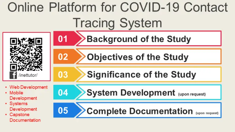 Online Platform for COVID-19 Contact Tracing System