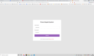 Phone Repair System - Login Form