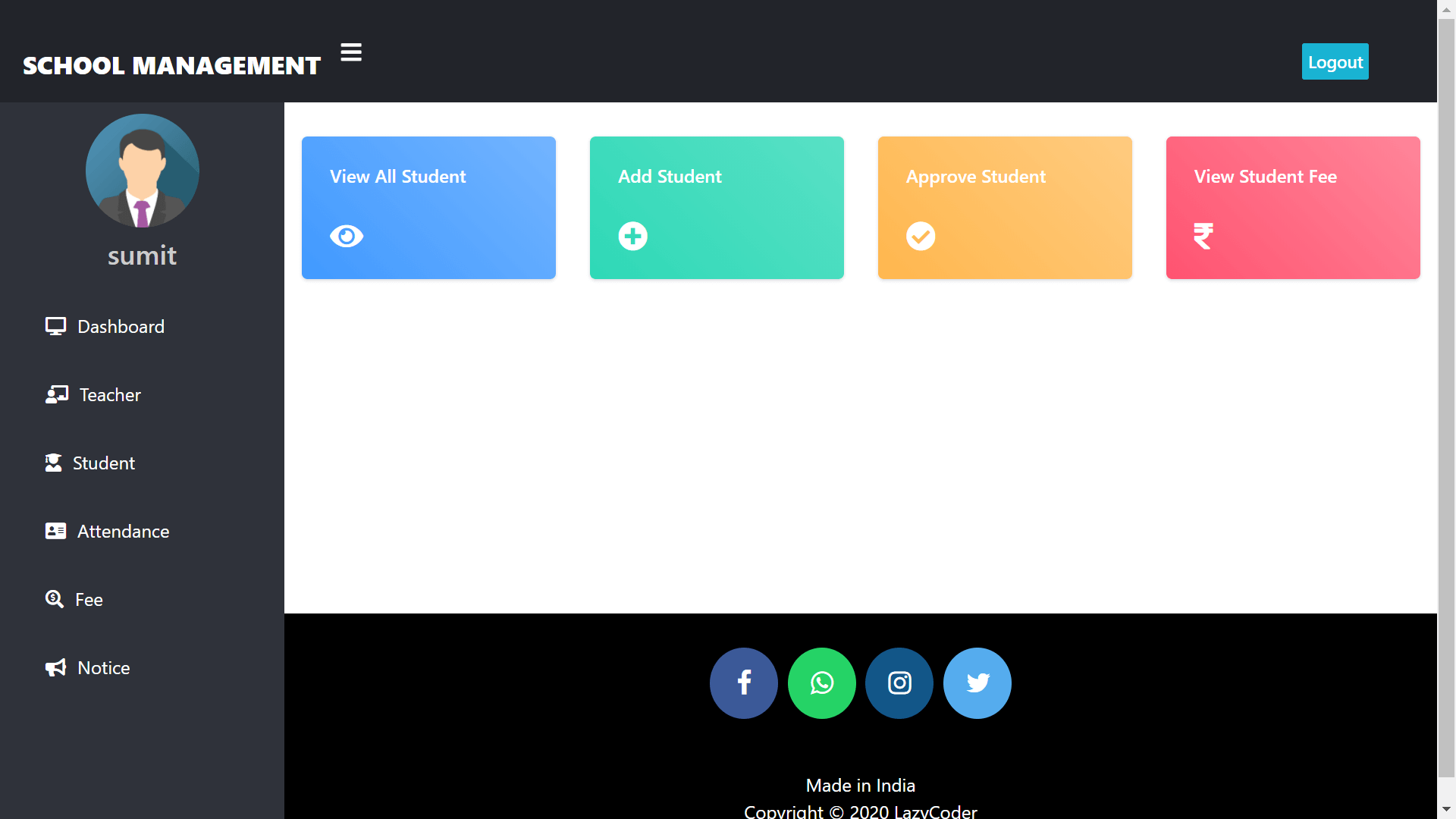 School Management System in Django - Manage Student