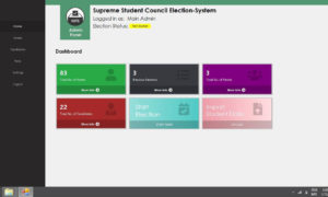 VB.Net SSC Election Voting System - Dashboard