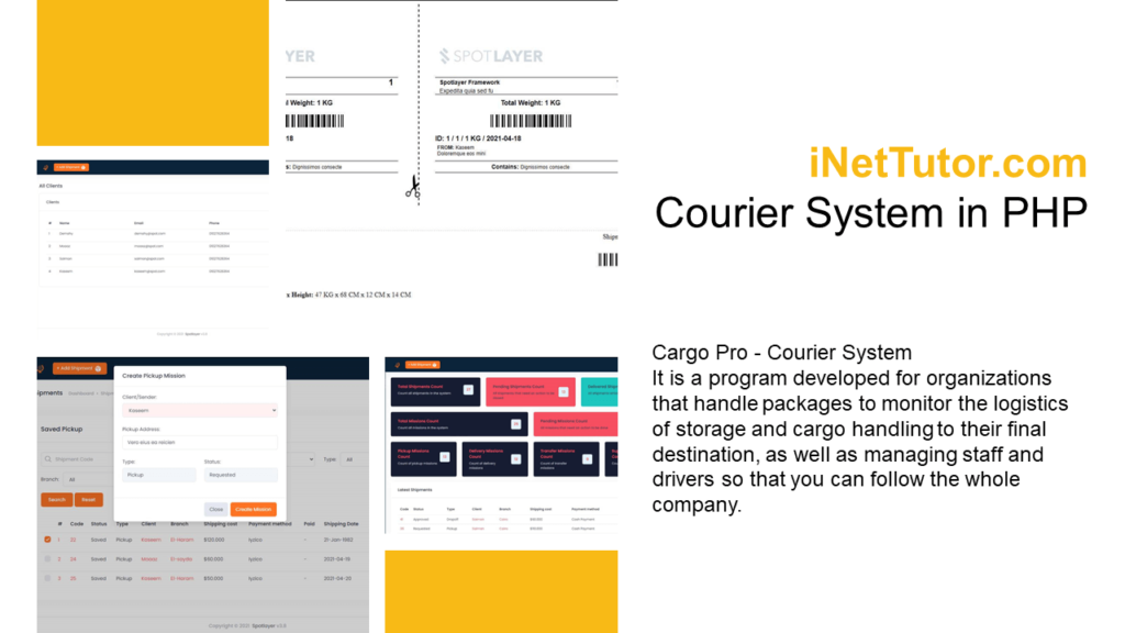 Courier System in PHP