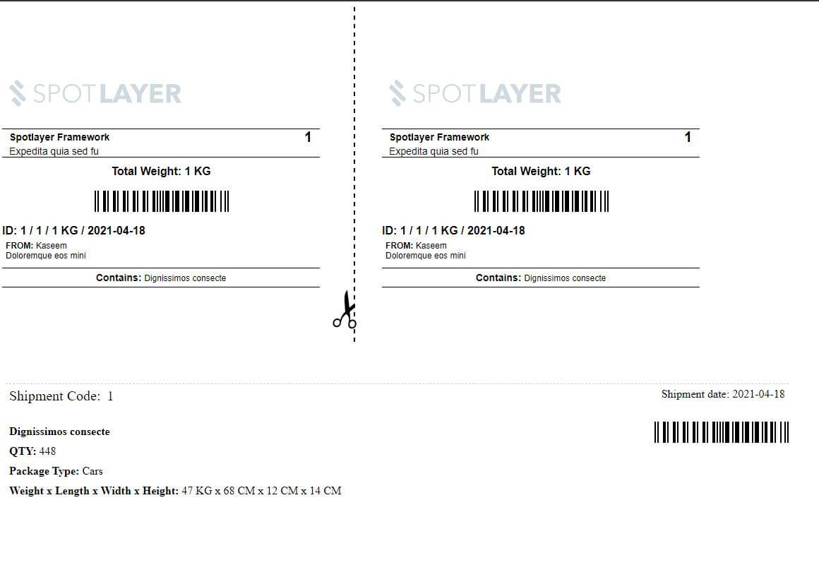 Courier System in PHP - Barcode Package