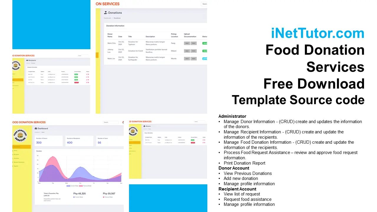 Food Donation Services Free Download Template Source code