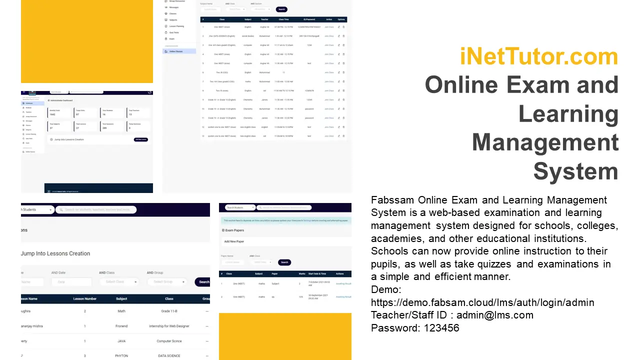 Online Exam and Learning Management System