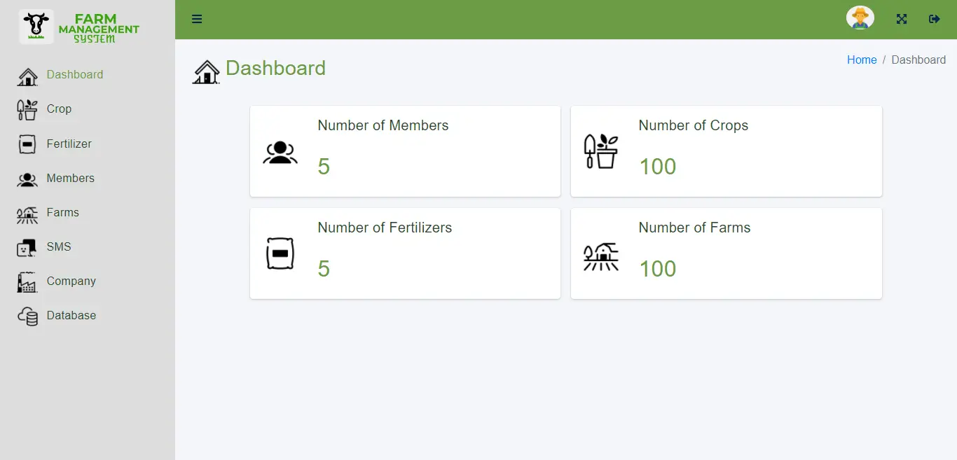 Cloud-Based Farm Management Assistant System Free Bootstrap Source code - Admin Dashboard