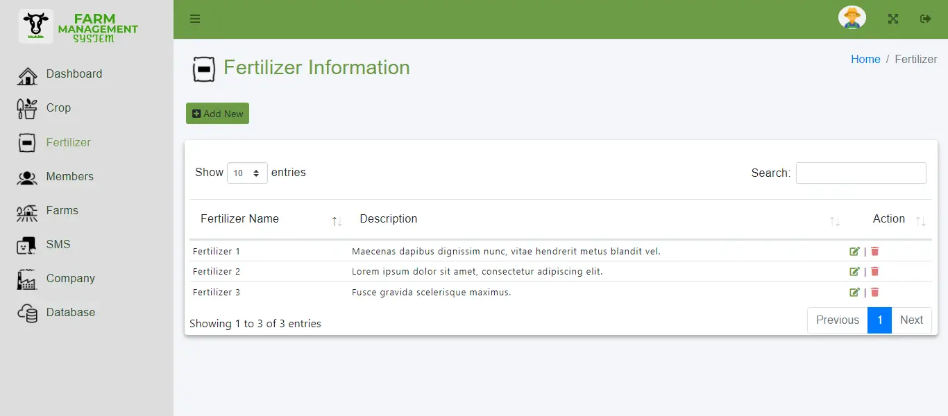 Cloud-Based Farm Management Assistant System Free Bootstrap Source code - Fertilizer Info