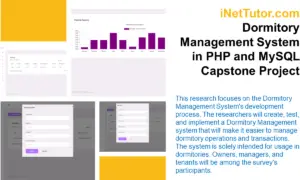 Dormitory Management System in PHP and MySQL Capstone Project