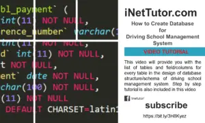 How to Create Database for Driving School Management System