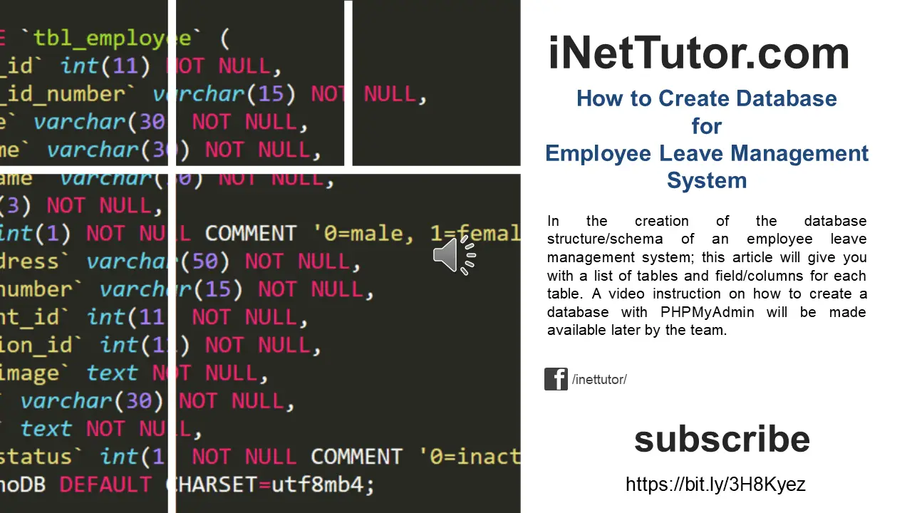 How to Create Database for Employee Leave Management System