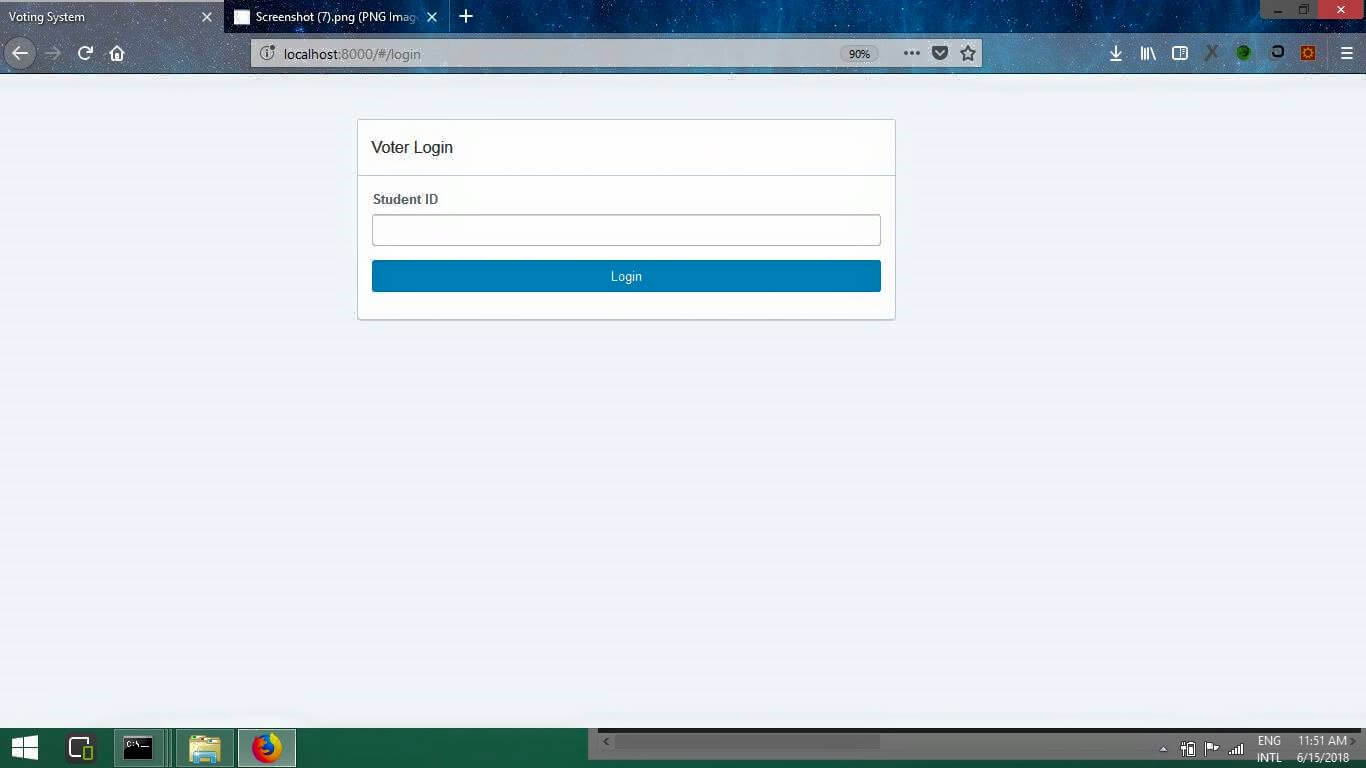 Voting System in Laravel and Vue - Voter Login