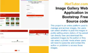 Image Gallery Web Application in Bootstrap Free Source code