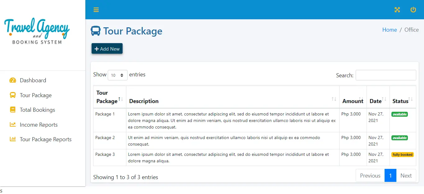 Multi-branch Travel Agency and Booking System PHP and Bootstrap Script - Agency Tour Packages