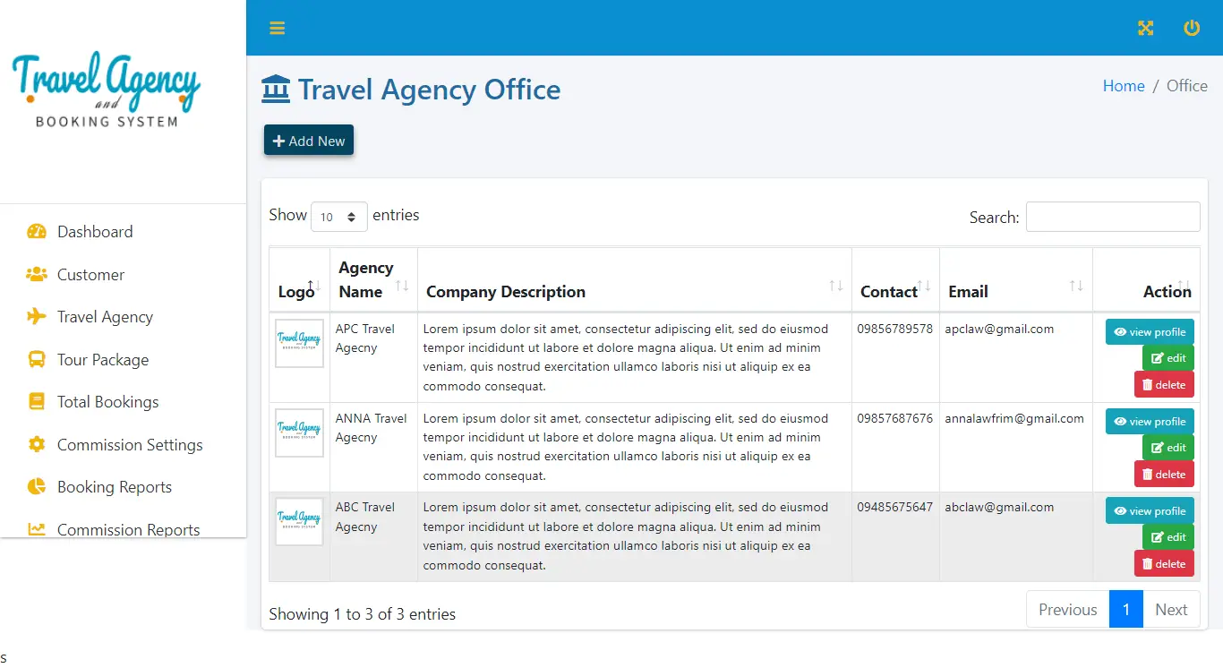 Multi-branch Travel Agency and Booking System PHP and Bootstrap Script - Travel Agency Office