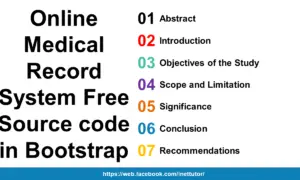 Online Medical Record System Free Source code in Bootstrap
