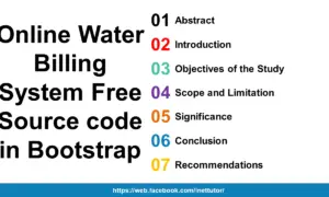 Online Water Billing System Free Source code in Bootstrap