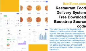 Restaurant Food Delivery System Free Download Bootstrap Source code