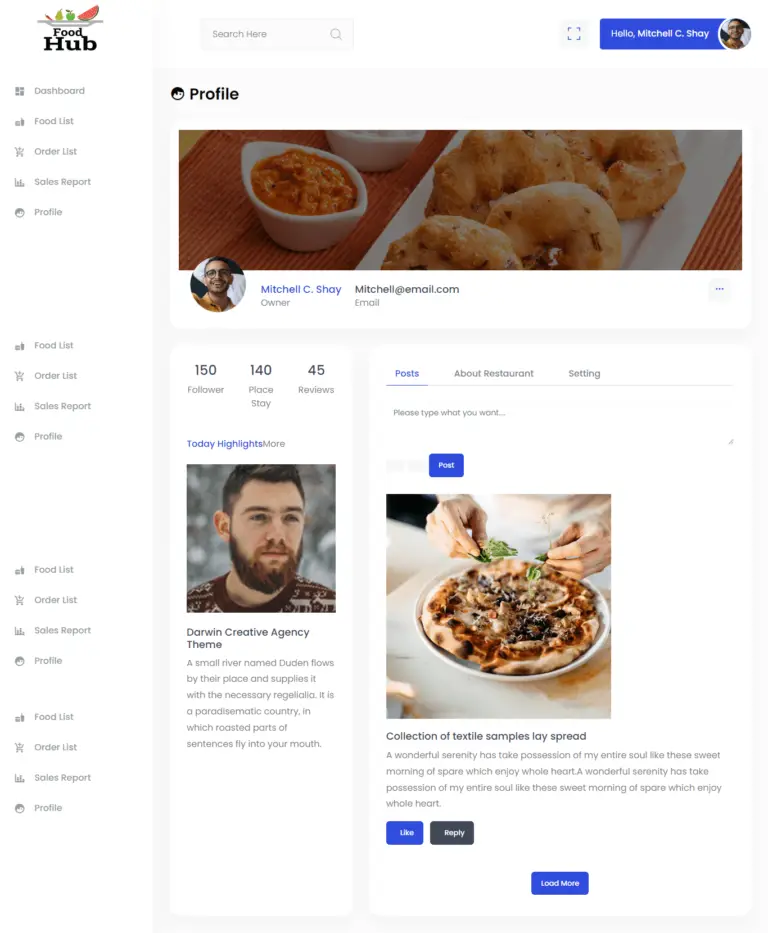Restaurant Food Delivery System Free Download Bootstrap Source code 2025