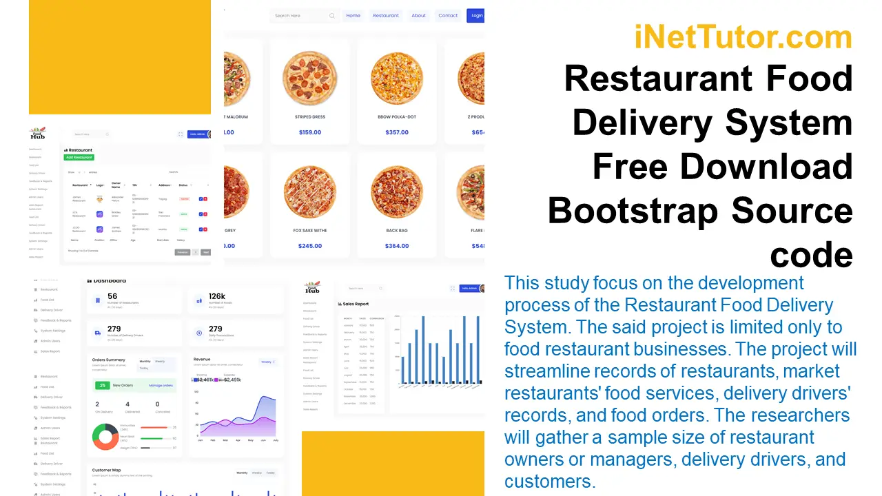 Restaurant Food Delivery System Free Download Bootstrap Source code