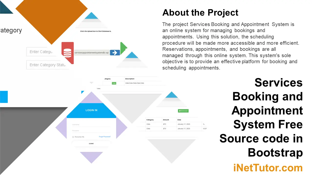 Services Booking and Appointment System Free Source code in Bootstrap