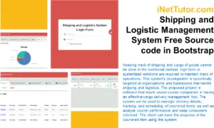 Shipping and Logistic Management System Free Source code in Bootstrap