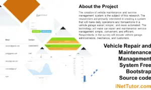 Vehicle Repair and Maintenance Management System Free Bootstrap Source code