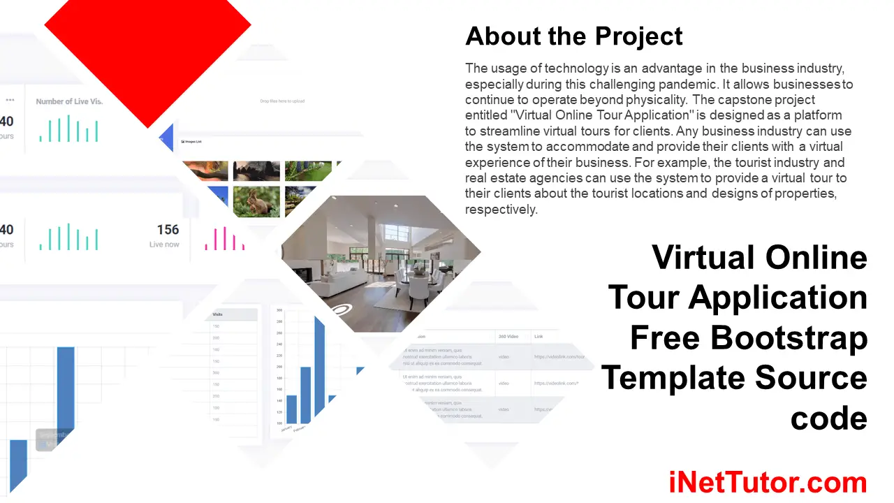 Virtual Online Tour Application Free Bootstrap Template Source code