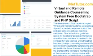 Virtual and Remote Guidance Counselling System Free Bootstrap and PHP Script