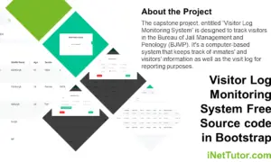 Visitor Log Monitoring System Free Source code in Bootstrap