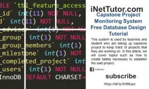 Capstone Project Monitoring System Free Database Design Tutorial